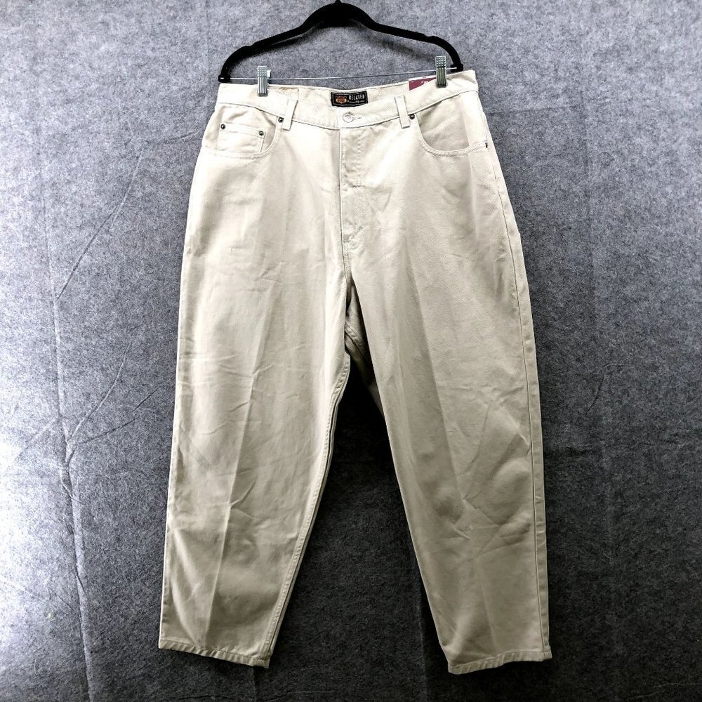 NWT Route 66 Relaxed Fit Chino Pants 5 Pocket Womens 20P Beige Canvas Denim
